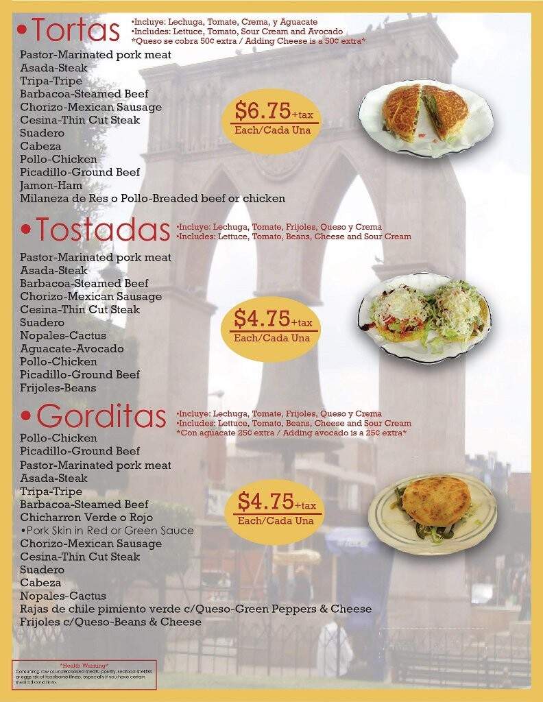 Taqueria Arandas Restaurant - Racine, WI menu_pic