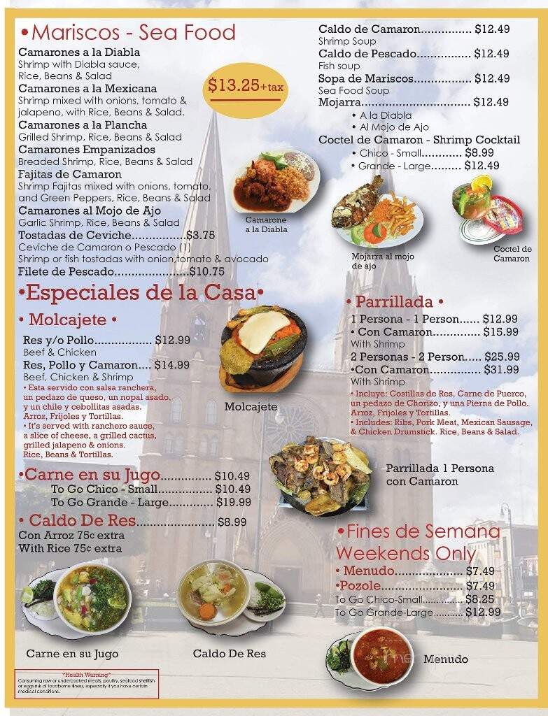 Taqueria Arandas Restaurant - Racine, WI menu_pic