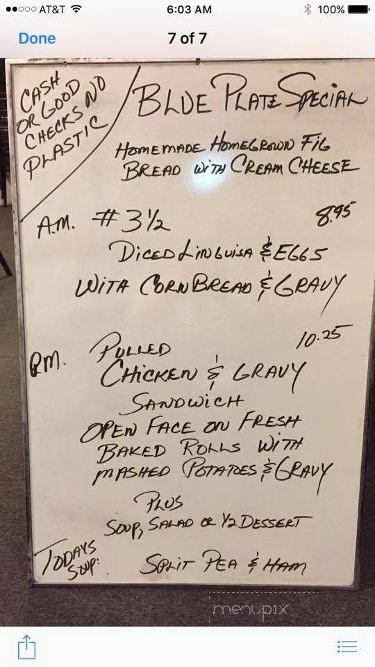 Woods Creek Cafe - Jamestown, CA menu_pic