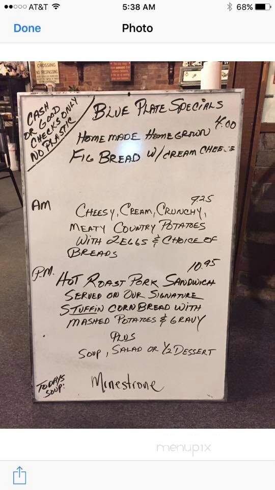 Woods Creek Cafe - Jamestown, CA menu_pic