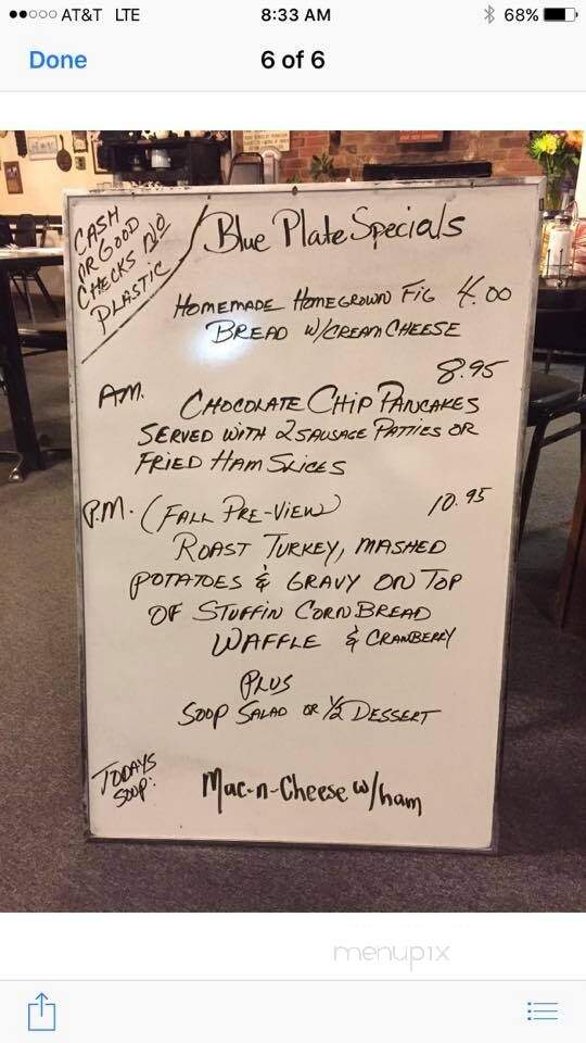 Woods Creek Cafe - Jamestown, CA menu_pic