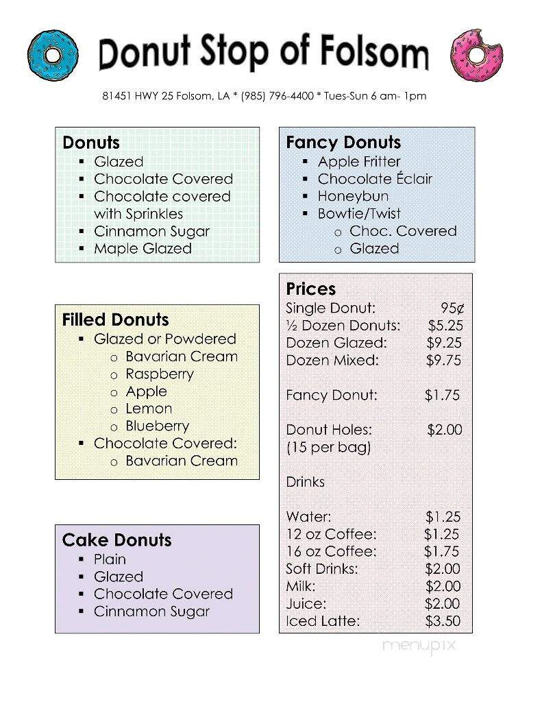 Donut Stop of Folsom - Folsom, LA menu_pic