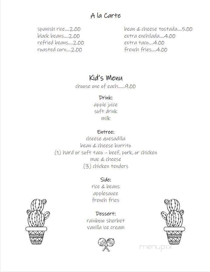 Cactus Patch - Springfield, VT menu_pic