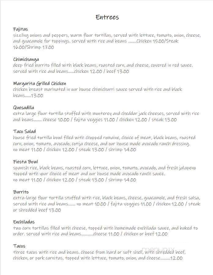 Cactus Patch - Springfield, VT menu_pic