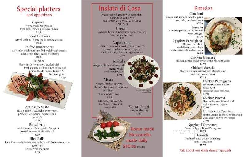 Cucina Gloria - Nokomis, FL menu_pic