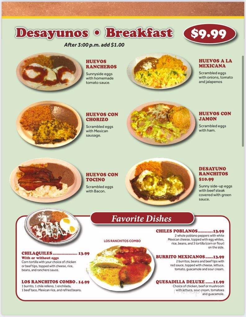Los Ranchitos - Kewanee, IL menu_pic