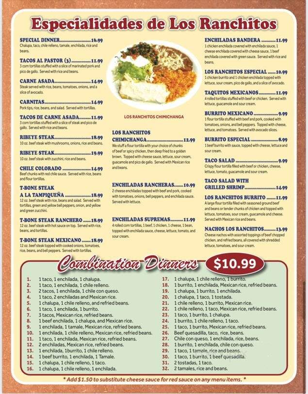 Los Ranchitos - Kewanee, IL menu_pic