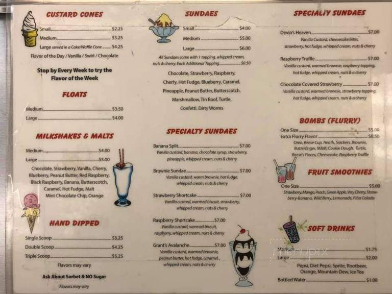 Krieg's Frozen Custard - Amherst, OH menu_pic