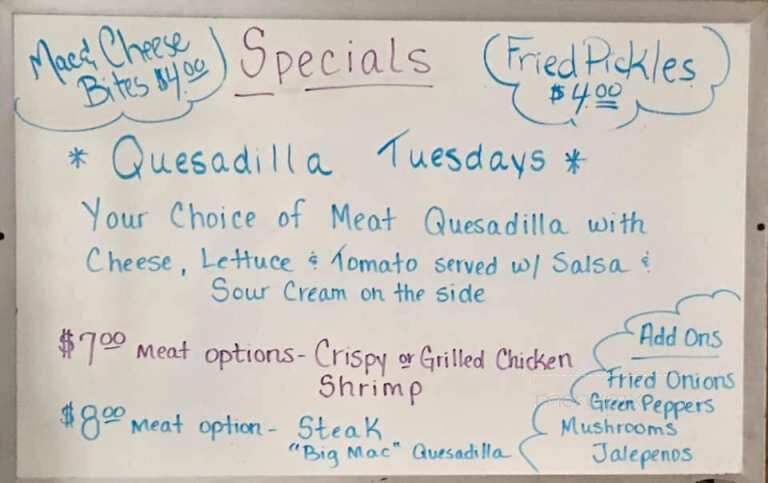 Starlite Inn - Funkstown, MD menu_pic