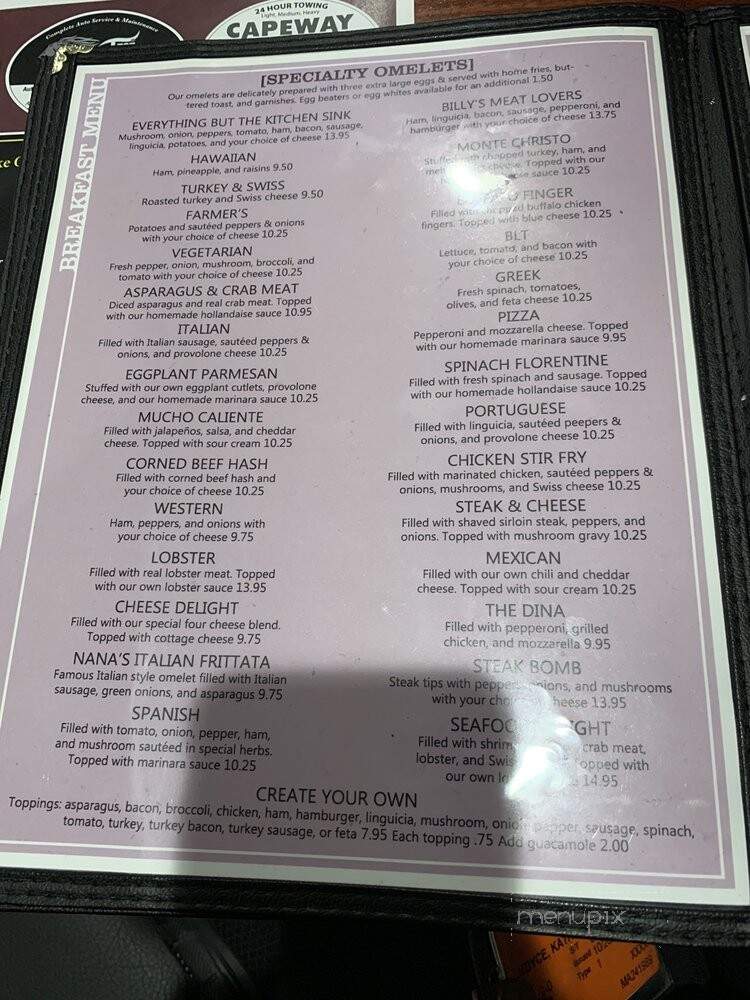 Menu of The Omelet Factory in Pembroke, MA 02359