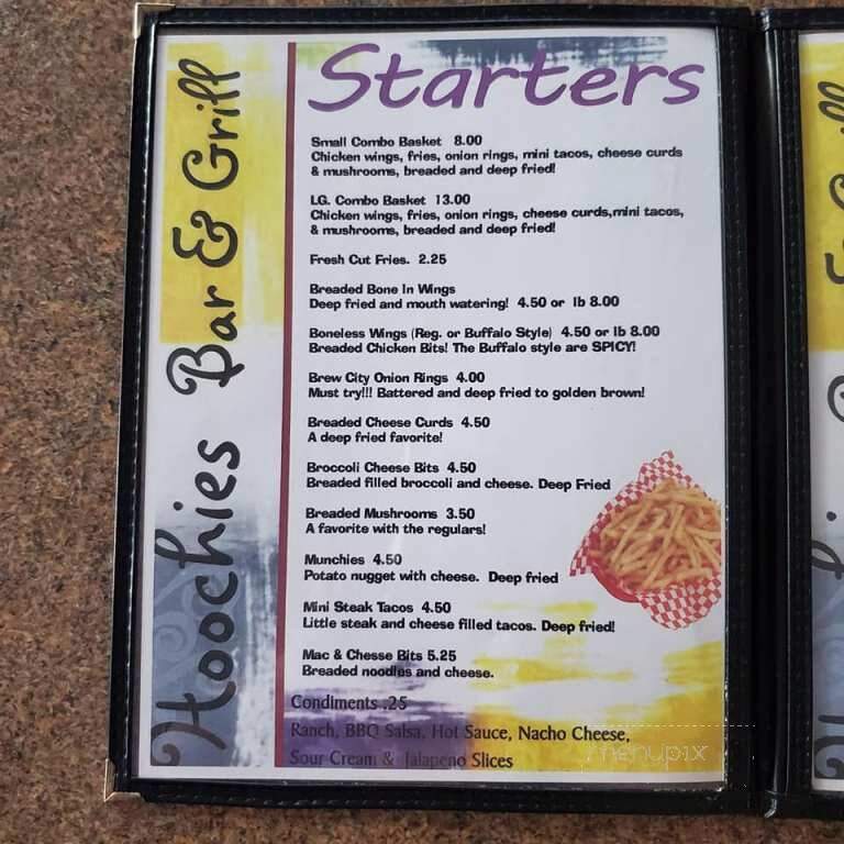 Hoochies Bar - Evansdale, IA menu_pic