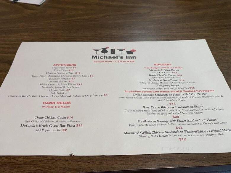Michael's Char Broiled Grill - Raritan, NJ menu_pic