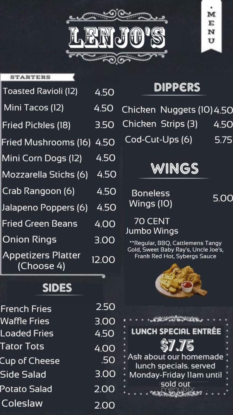 Lenjo's - Pocahontas, IL menu_pic