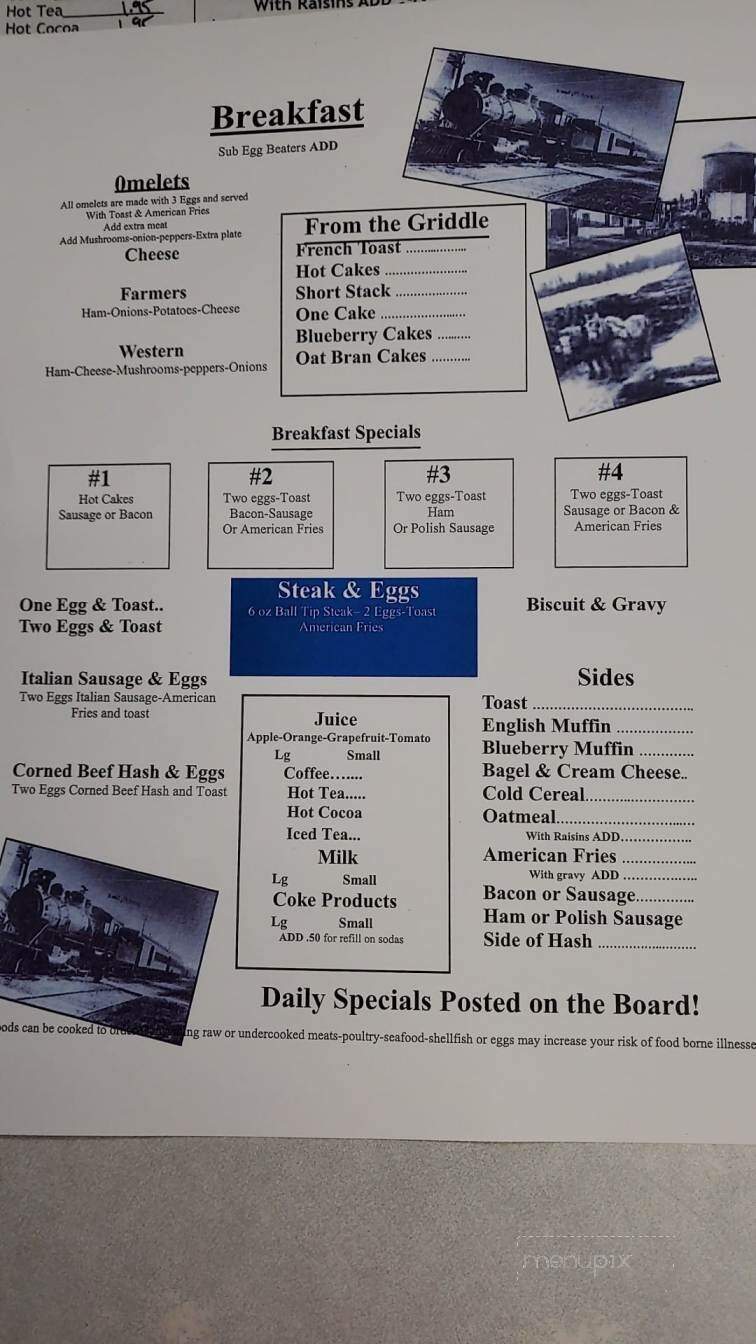 Betty's Restaurant - Boyne Falls, MI menu_pic