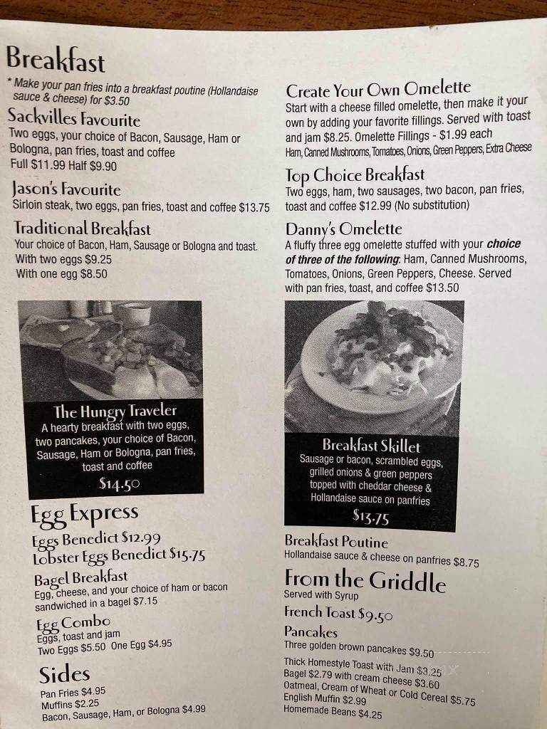 Patterson's - Sackville, NB menu_pic