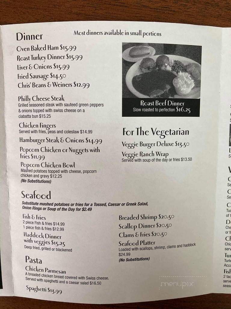 Patterson's - Sackville, NB menu_pic