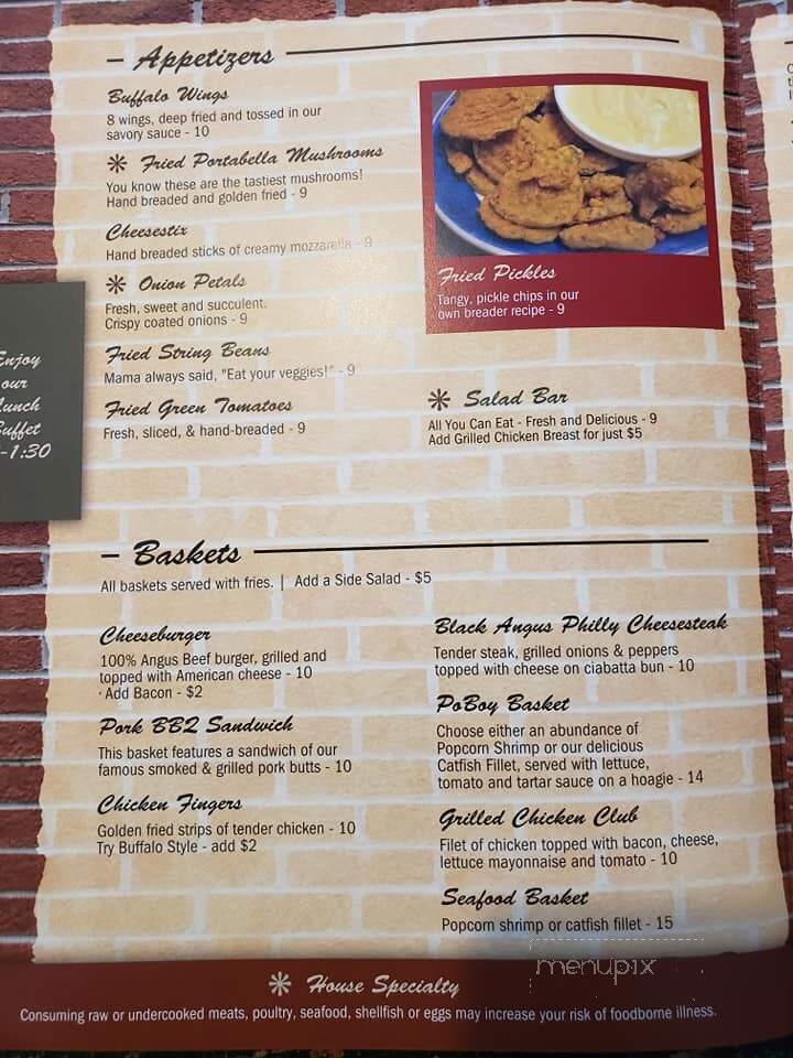 Back Porch - Shellman, GA menu_pic