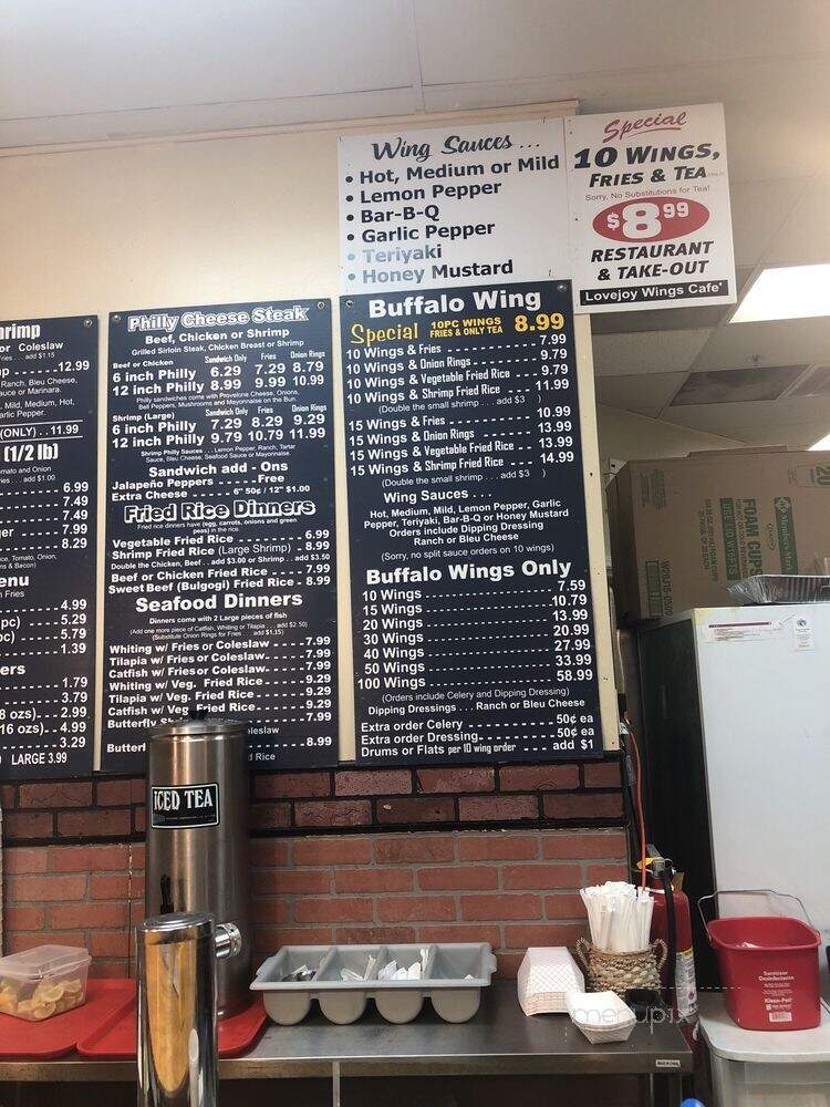 Lovejoy Wings Cafe - Hampton, GA menu_pic