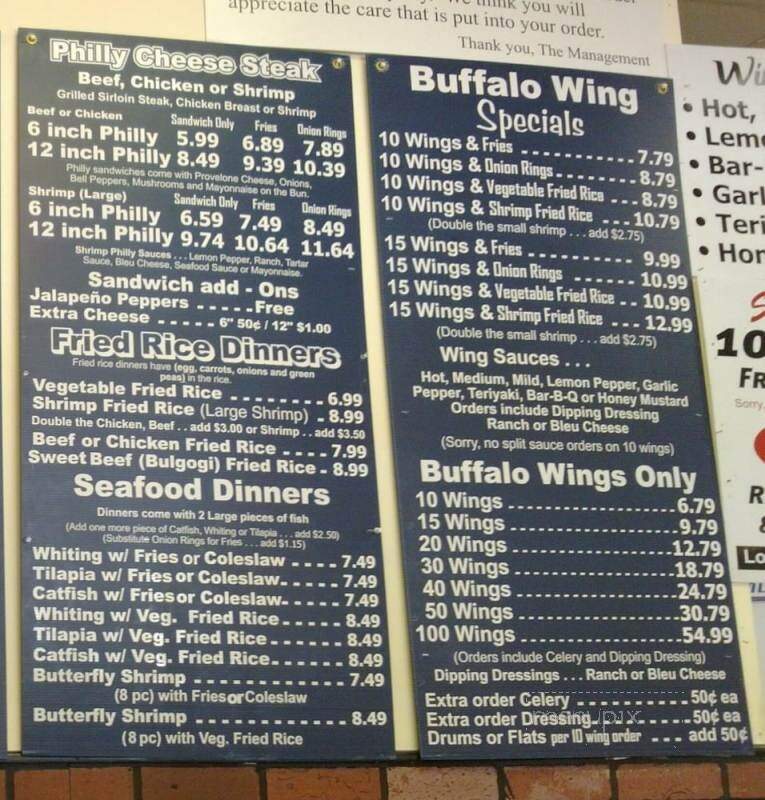 Lovejoy Wings Cafe - Hampton, GA menu_pic
