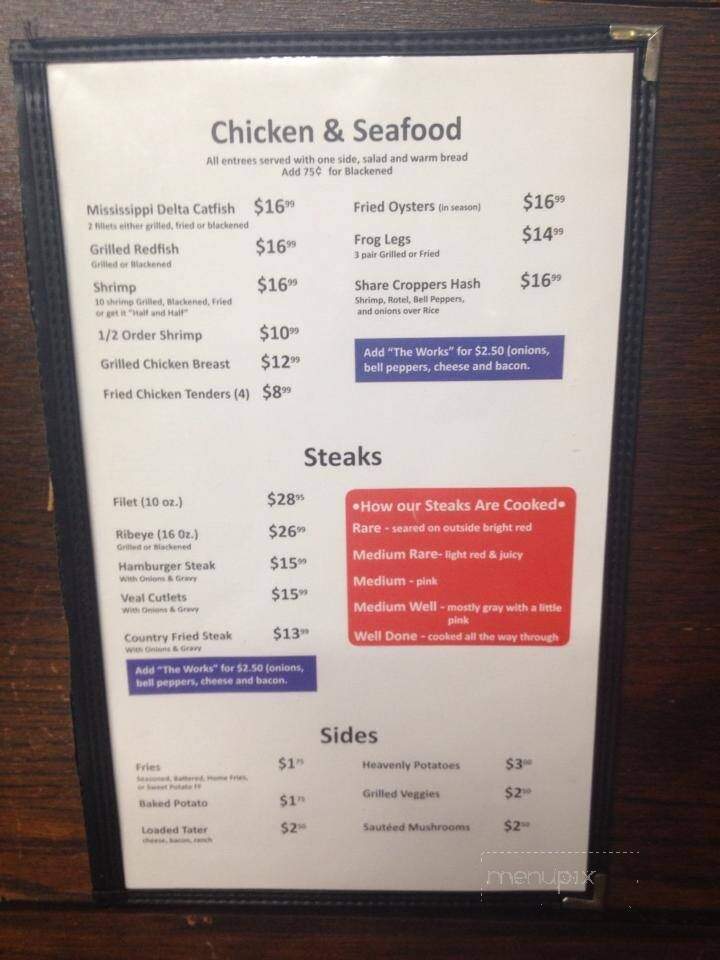 Home Town Restaurant - Inverness, MS menu_pic