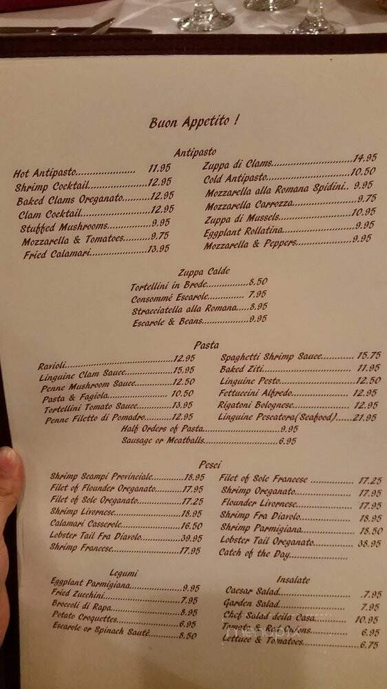 Villa Fiorita Restaurant - Brooklyn, NY menu_pic