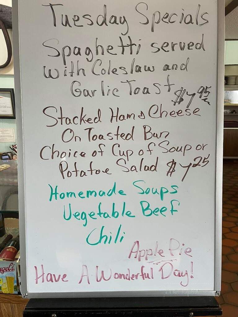 Oxbow Restaurant - De Smet, SD menu_pic