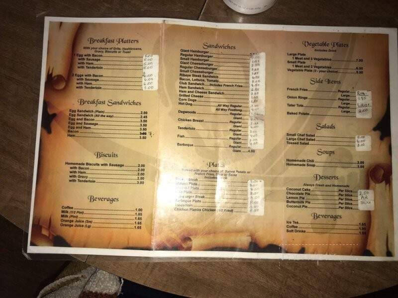 Harvey's Pirate Drive-In - South Pittsburg, TN menu_pic