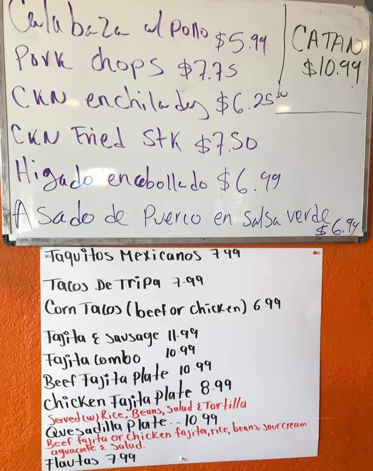 El Pescador - San Benito, TX menu_pic