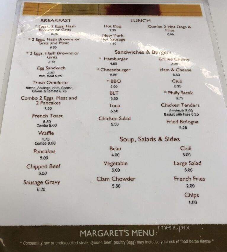 Margaret's Hot Dog Stand - Virginia Beach, VA menu_pic