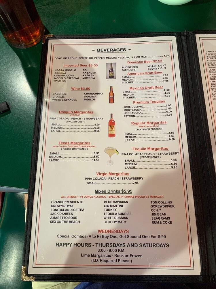 Poblanos Mexican Restaurant - Prattville, AL menu_pic