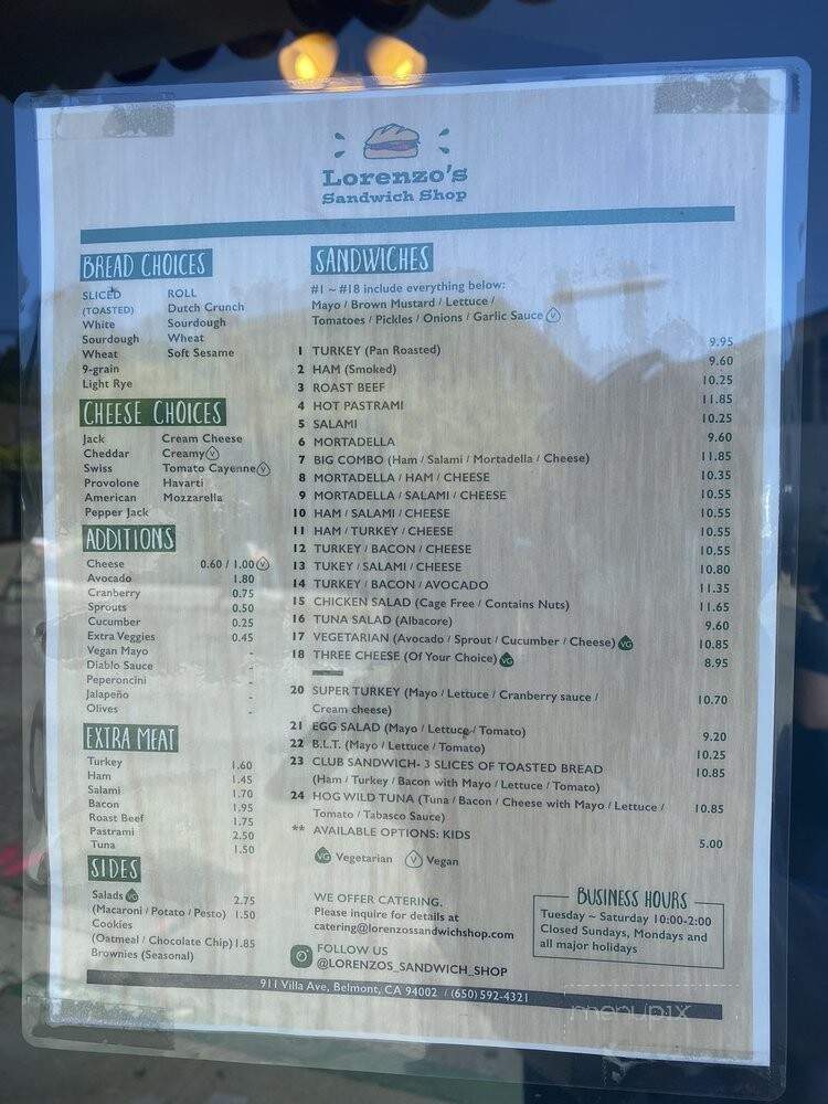 Lorenzo's Sandwich Shop - Belmont, CA