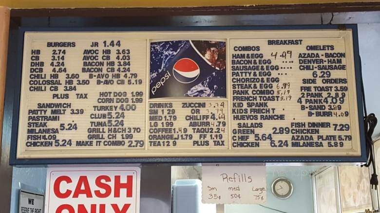 Bill's Burger - El Monte, CA menu_pic