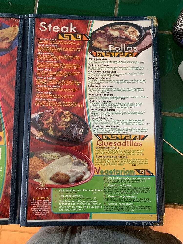 Los Aztecas - Melbourne, AR menu_pic