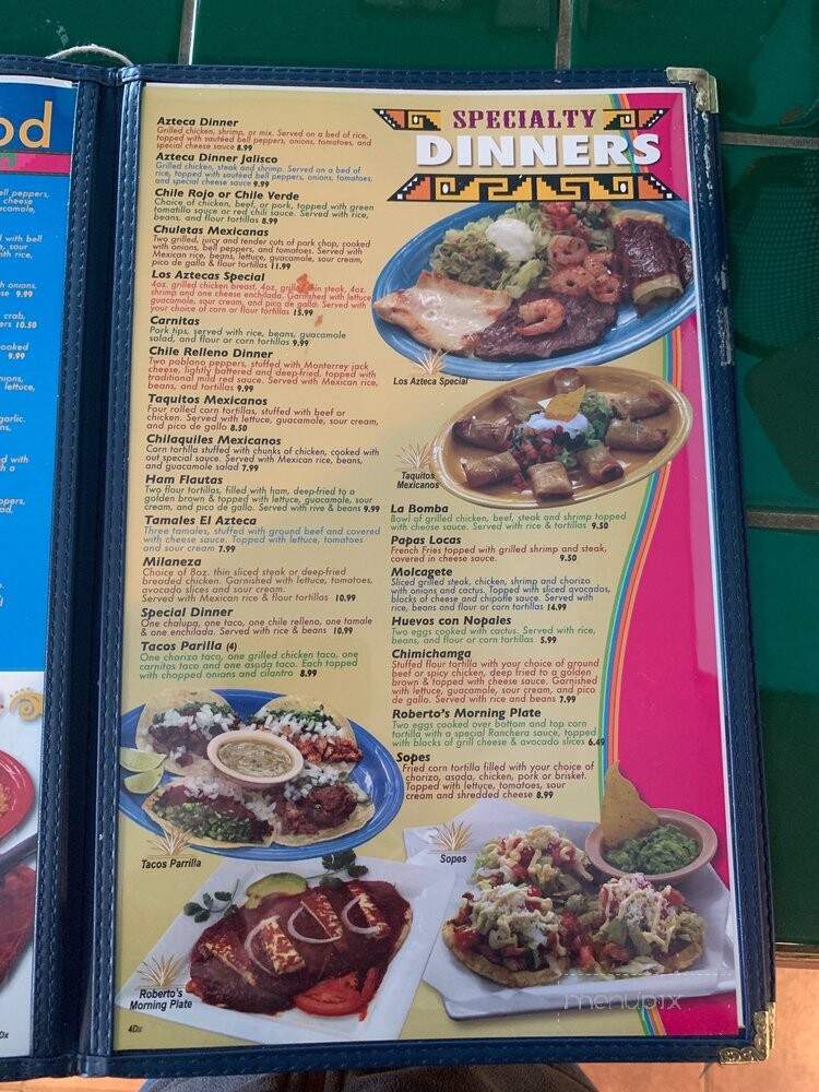 Los Aztecas - Melbourne, AR menu_pic