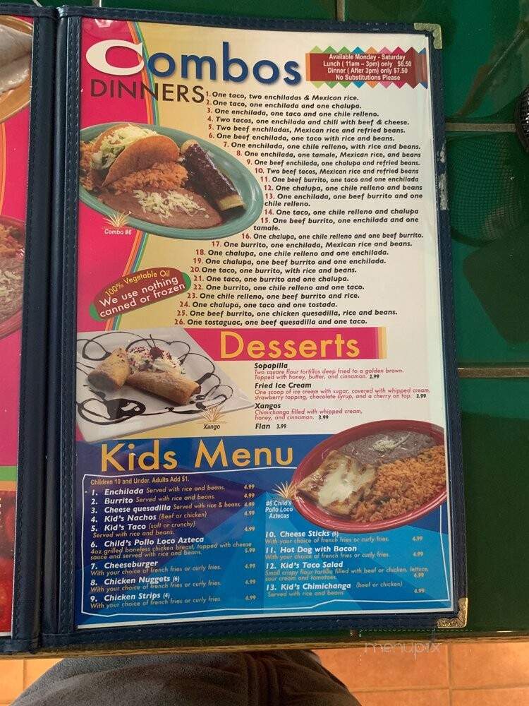 Los Aztecas - Melbourne, AR menu_pic