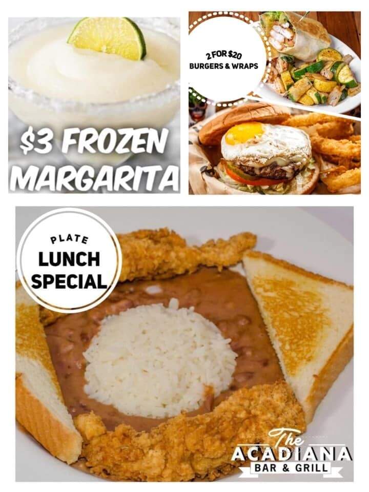 Acadiana Bar and Grill - Youngsville, LA menu_pic