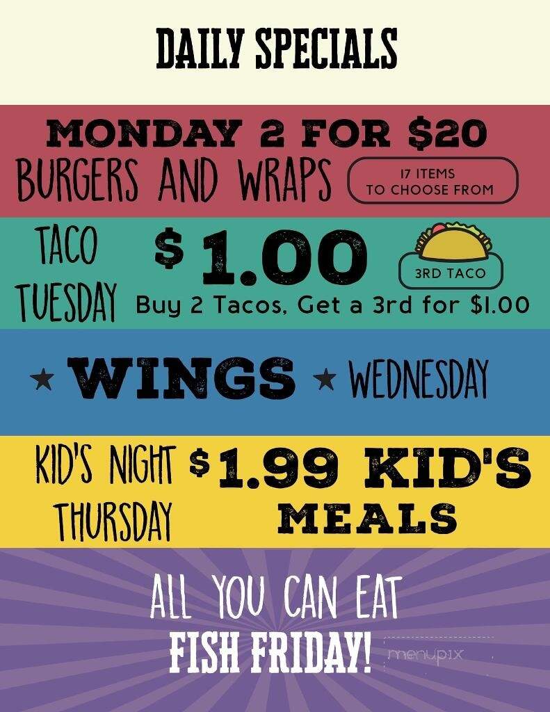 Acadiana Bar and Grill - Youngsville, LA menu_pic