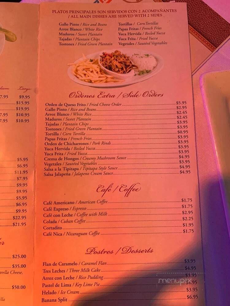 El Guacalito Restaurant - Miami, FL menu_pic