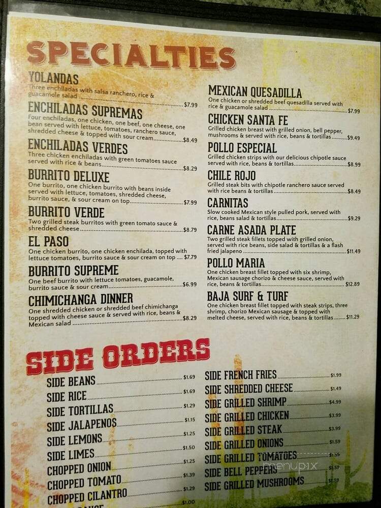 Los Compadres - Glennville, GA menu_pic