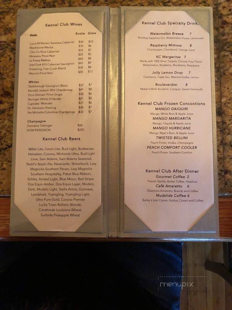Kennel Club - Grenada, MS menu_pic