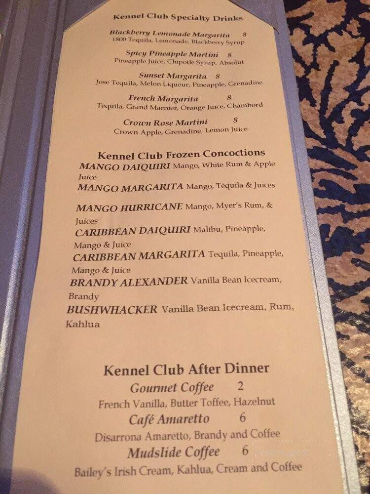 Kennel Club - Grenada, MS menu_pic
