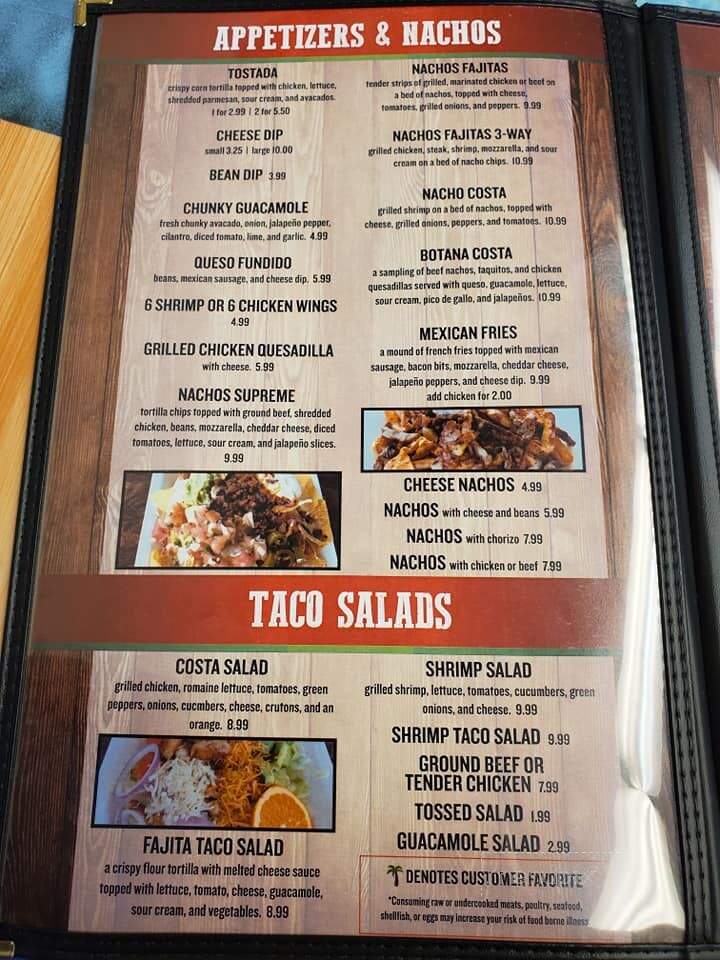 Costa Oaxaquena - Belmont, MS menu_pic