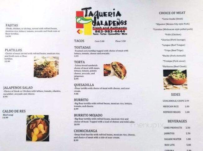 Jalapenos - Clewiston, FL menu_pic