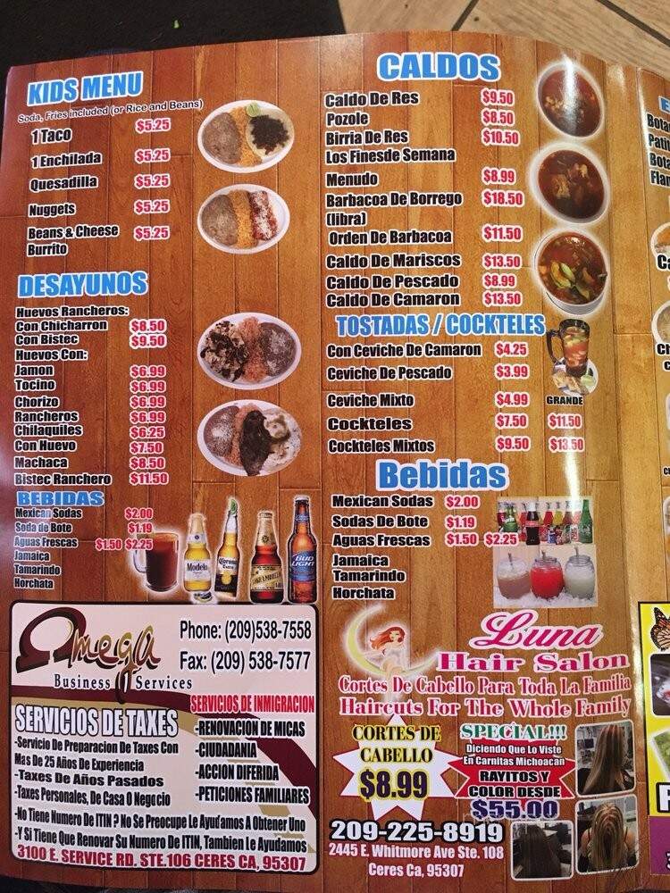 Carnitas Michoacan - Ceres, CA menu_pic