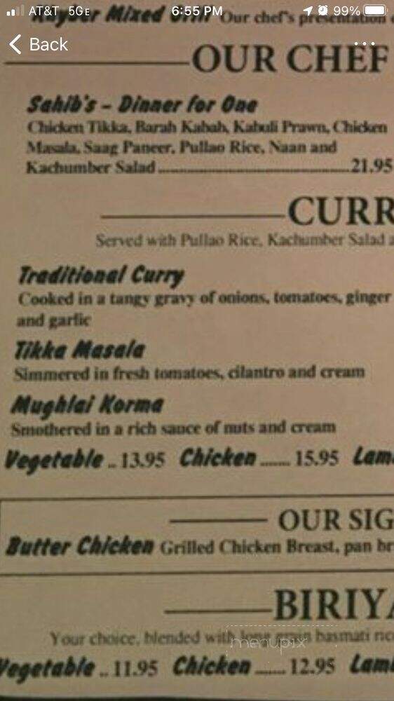 Khyber Restaurant - Houston, TX menu_pic
