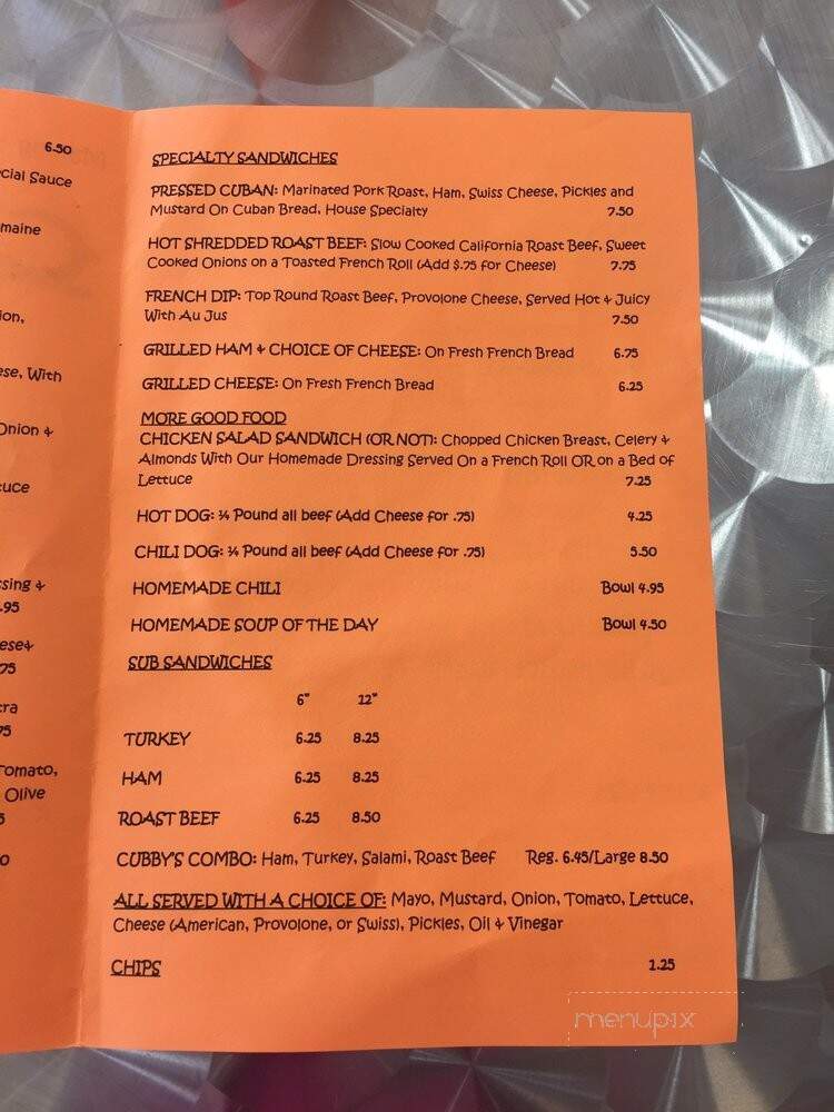 Cubby's Homemade Ice Cream - Punta Gorda, FL menu_pic