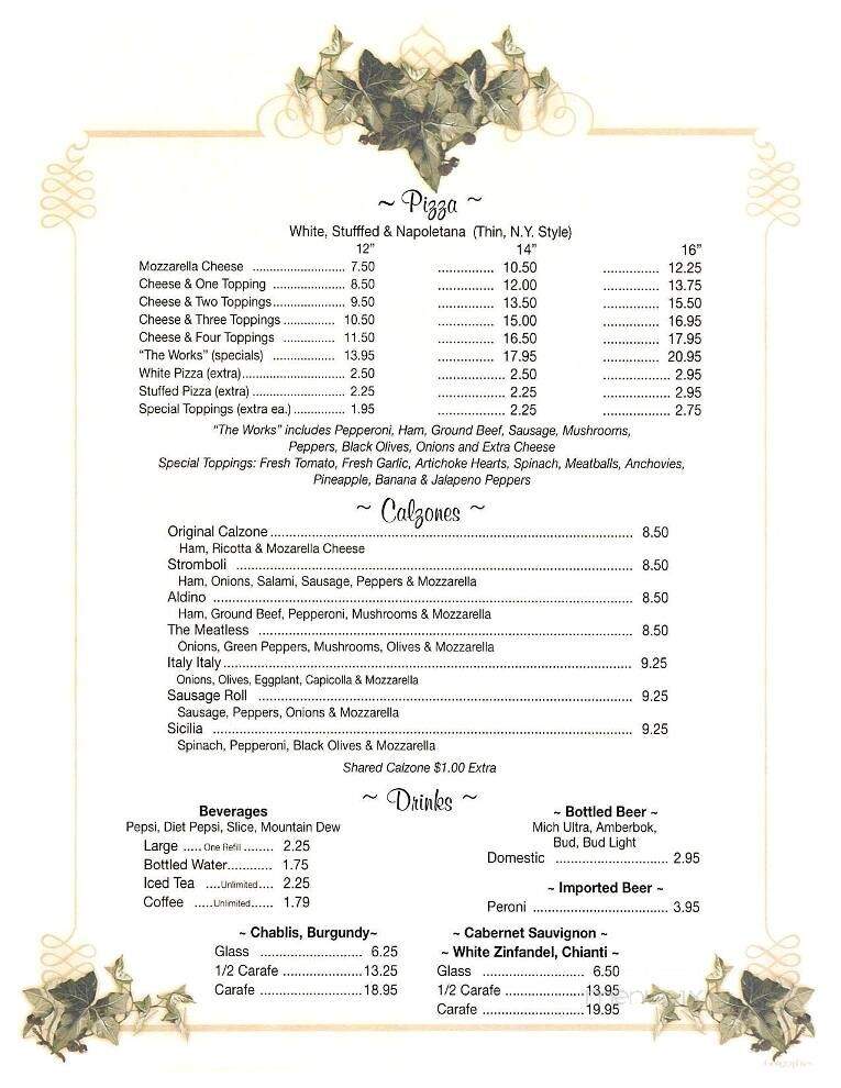 Italy Italy Ristorante - Melbourne, FL menu_pic