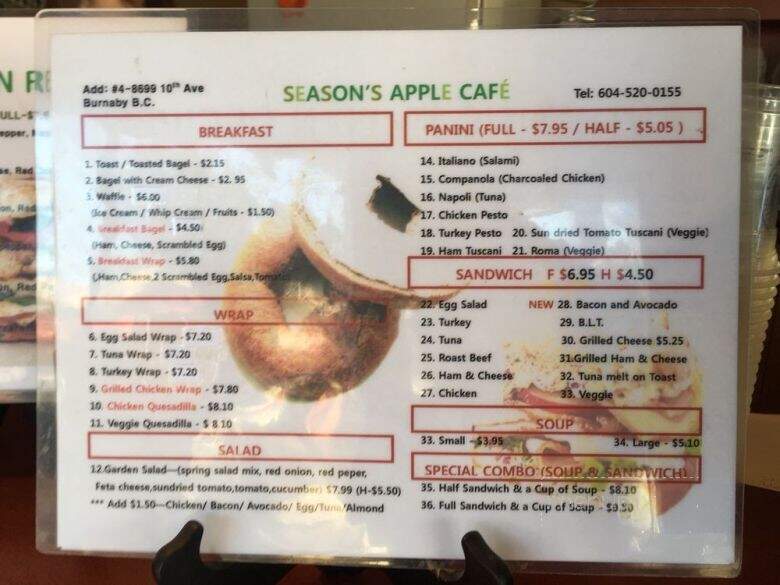 Season's Apple Cafe - Burnaby, BC