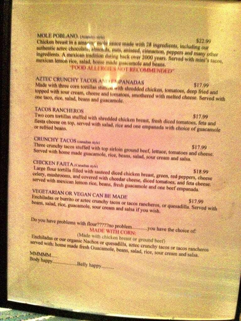 La Casa Mexicana - Greater Sudbury, ON menu_pic