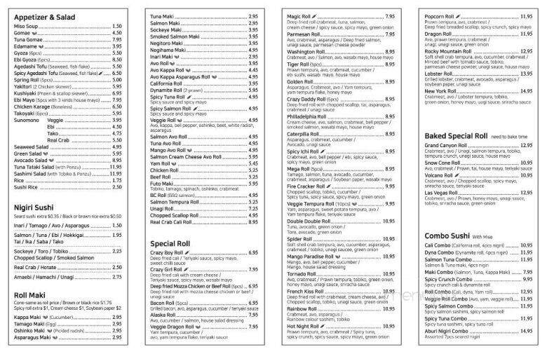 Japan Sushi - Langley, BC menu_pic
